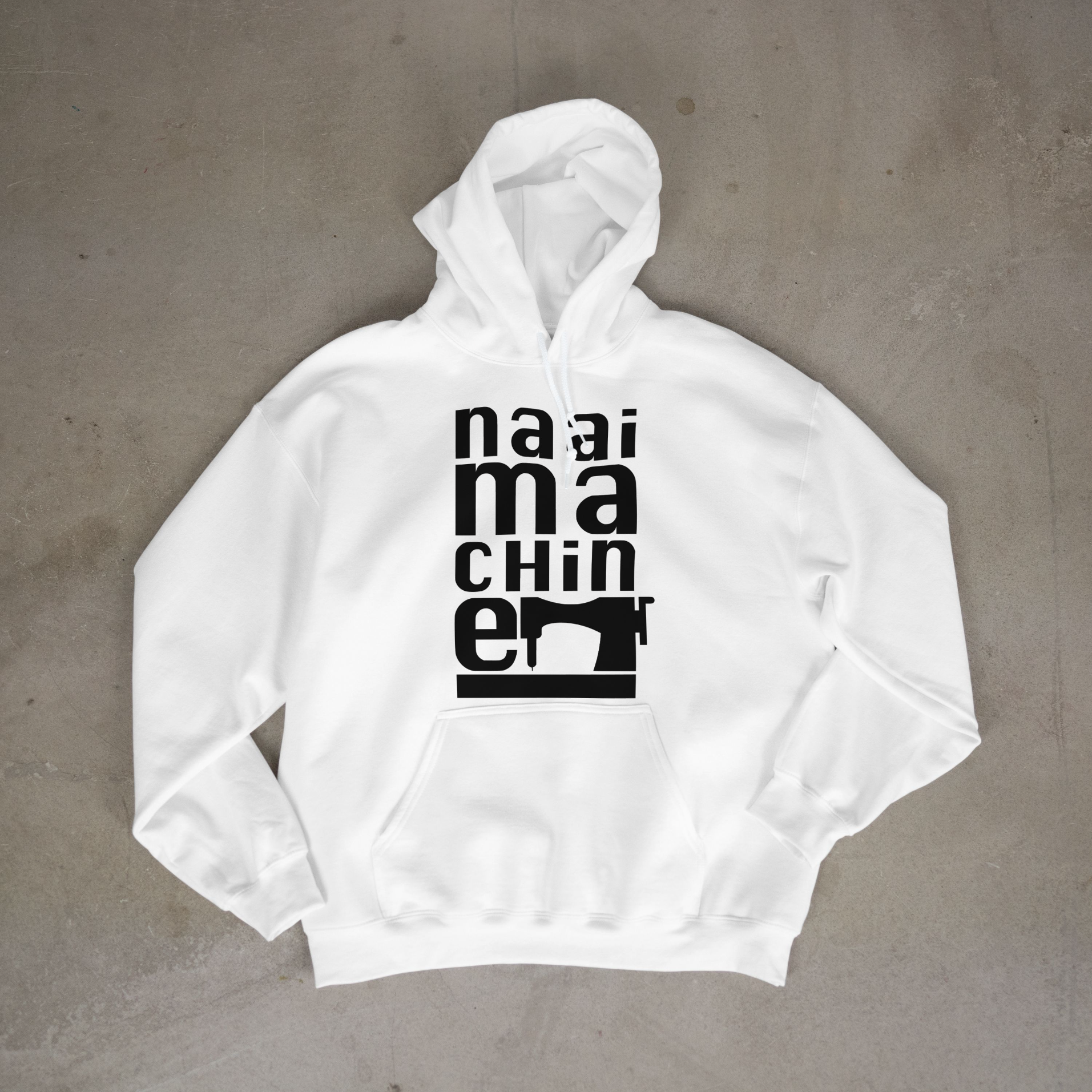 3D Type Naai Machine Vinyl Hoodie