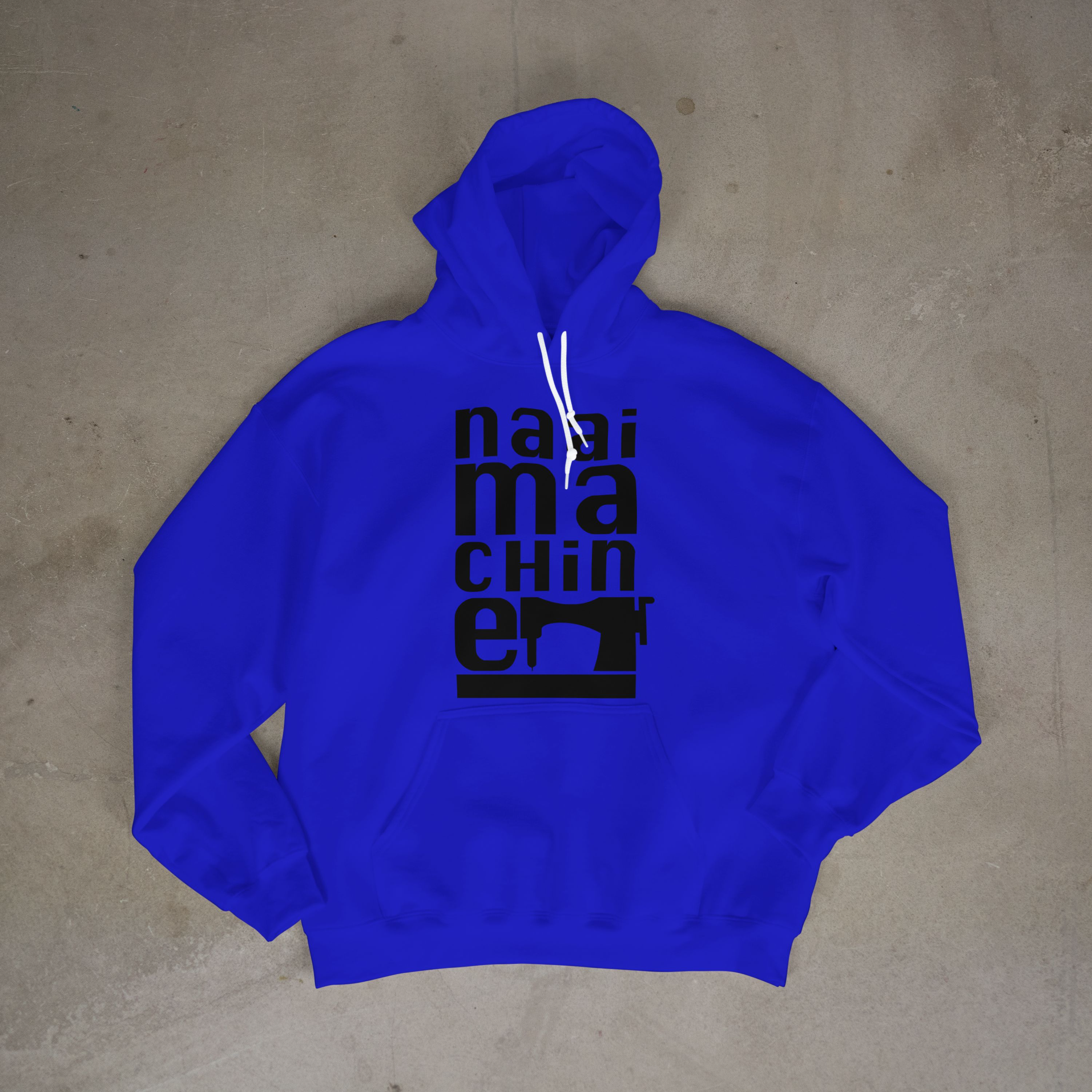 3D Type Naai Machine Vinyl Hoodie