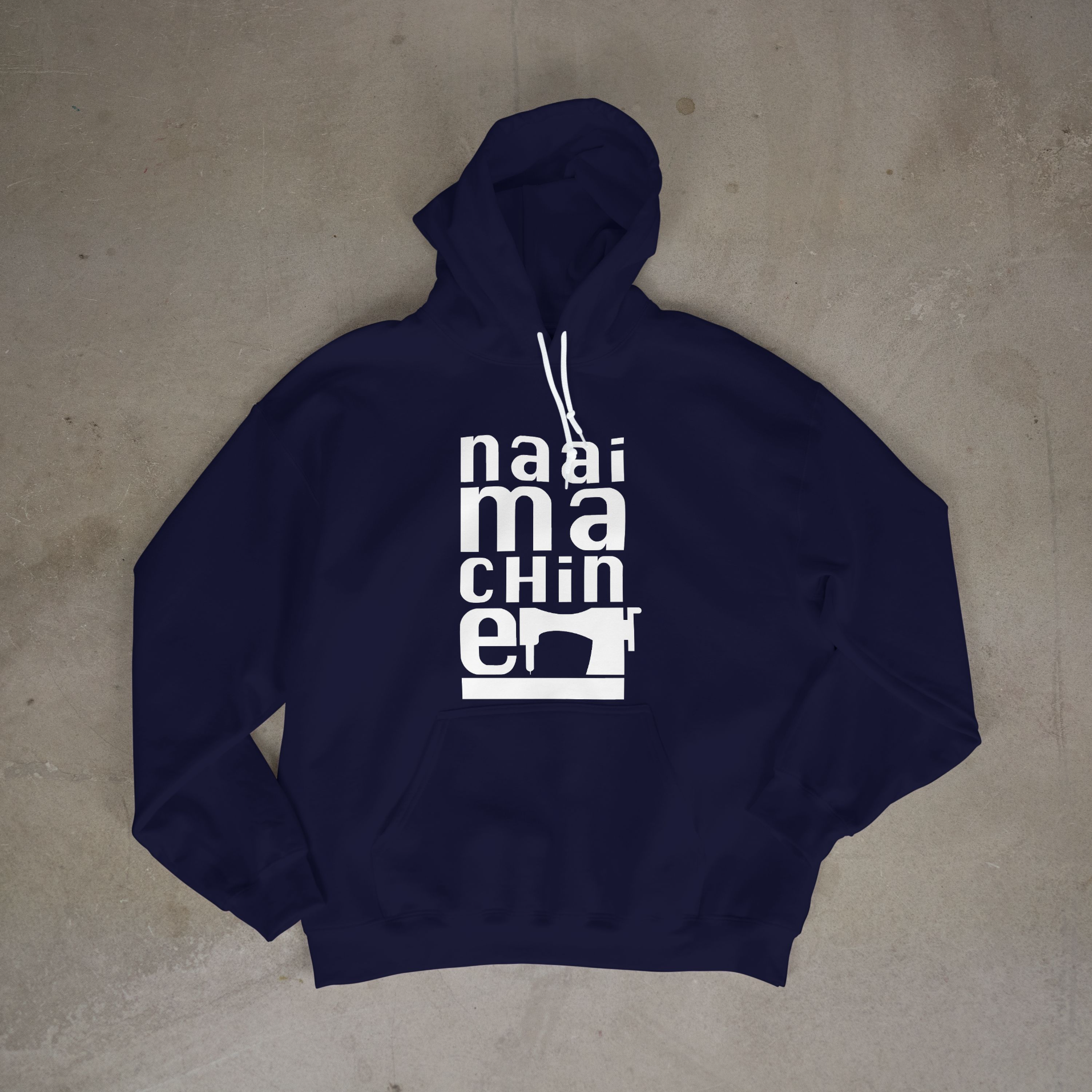 3D Type Naai Machine Vinyl Hoodie